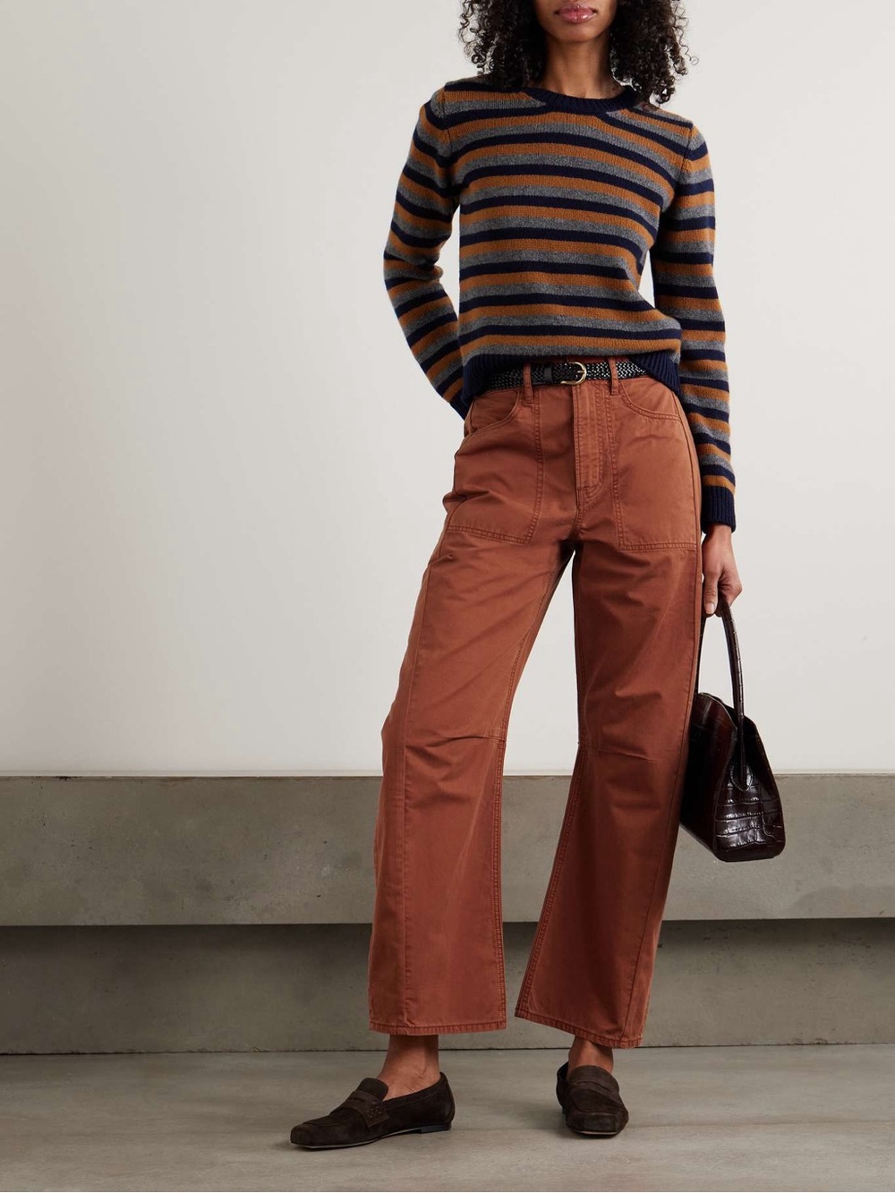 Veronica Beard Sloan High Rise Barrel Leg Pants US 27